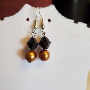 Silver Tone Hook Glass Dangle Earrings Tony Alexander Jewelry Artisan Fashion